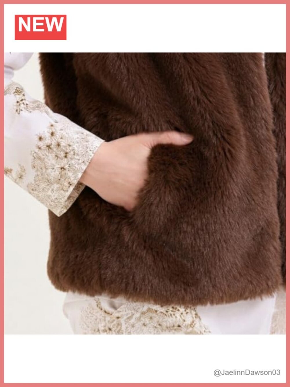 Faux Fur Vest Sleeveless Open Front Cardigan Fluffy Winter Outerwear - Picture 3 of 6